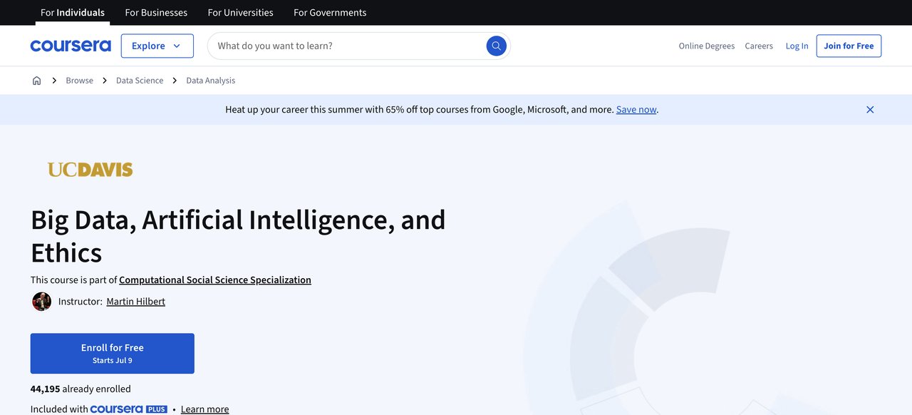 Big Data, Artificial Intelligence and Ethics