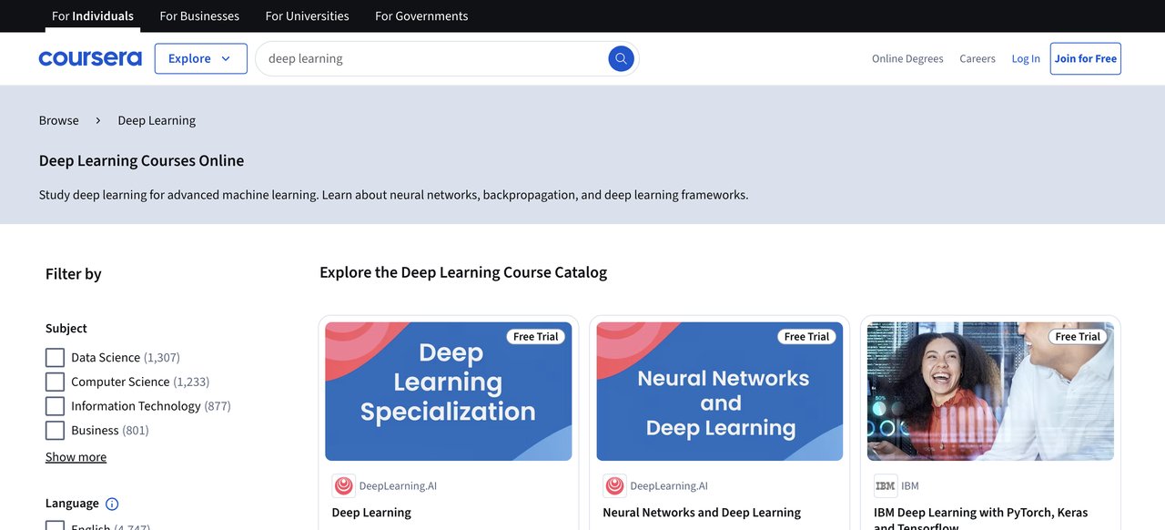 Deep Learning Courses on Coursera