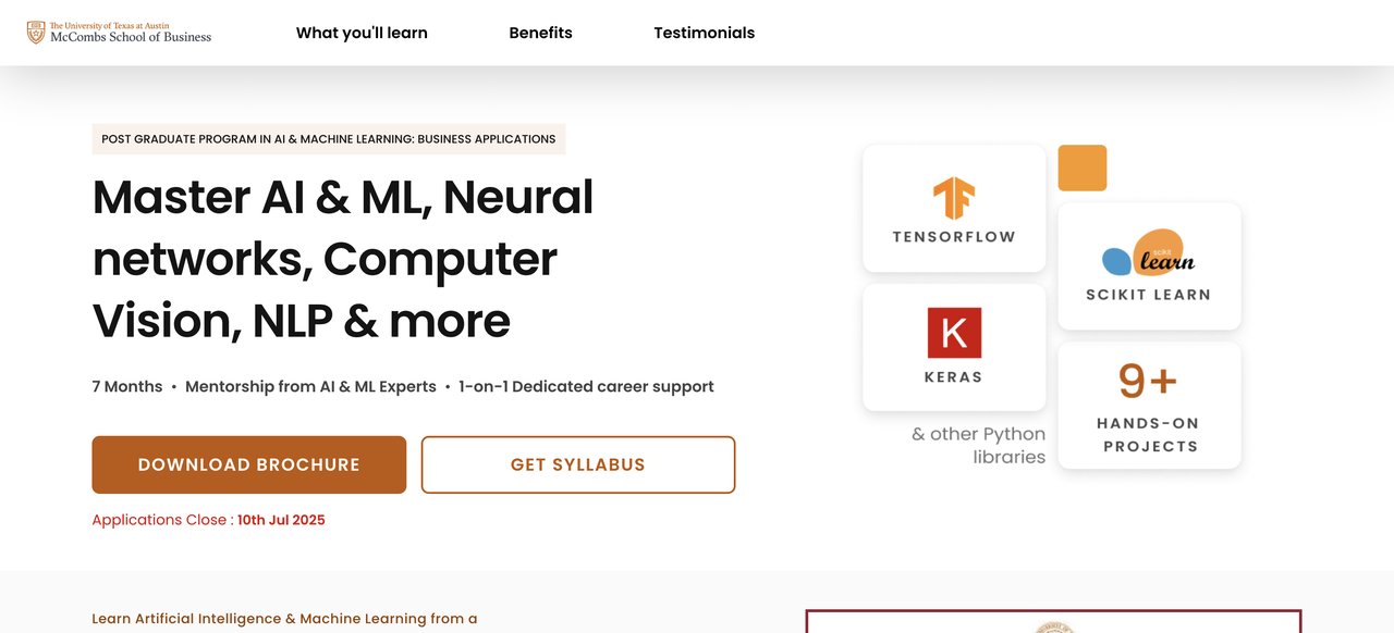 UT Austin AI Certificate