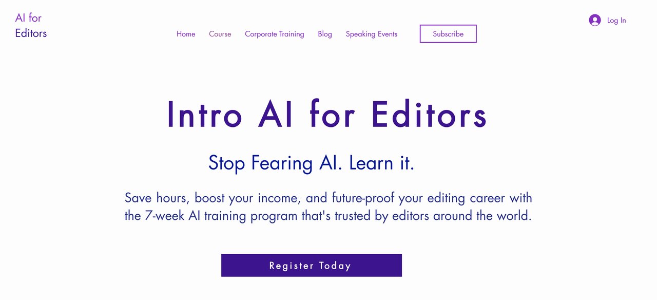 Introductory AI for Editors