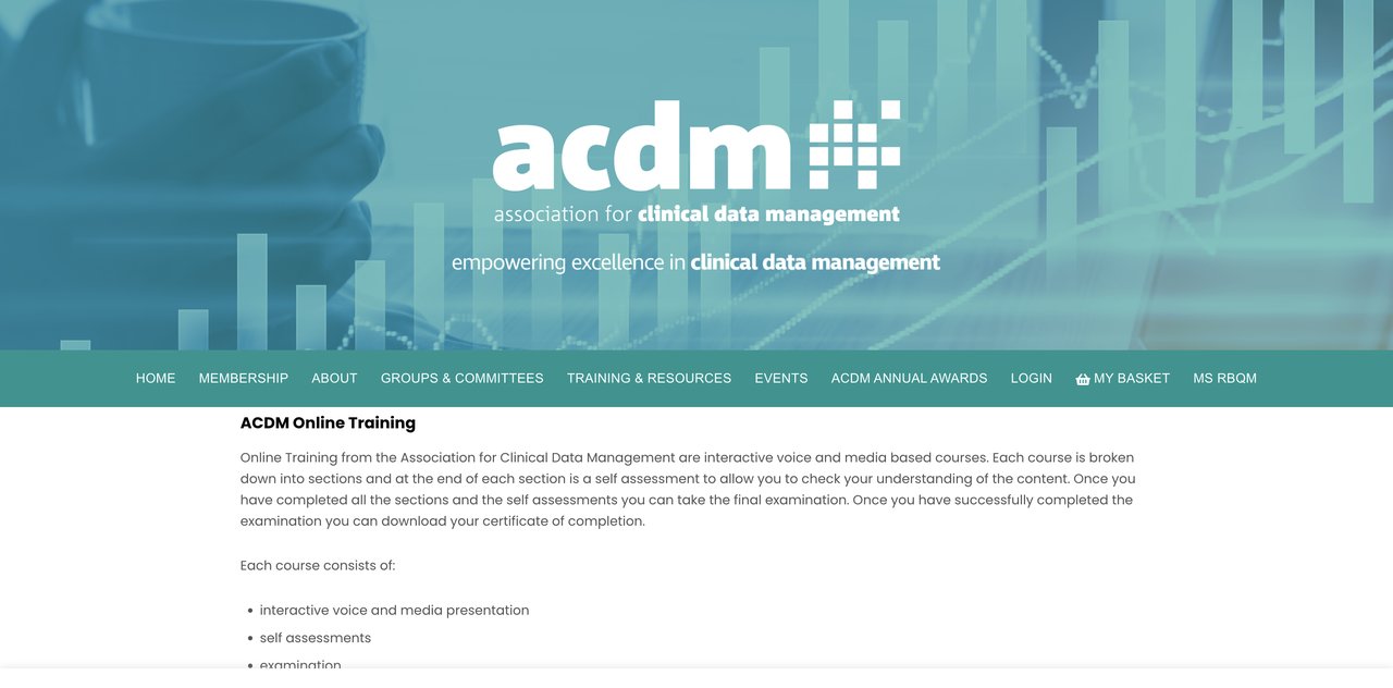 ACDM Online Training
