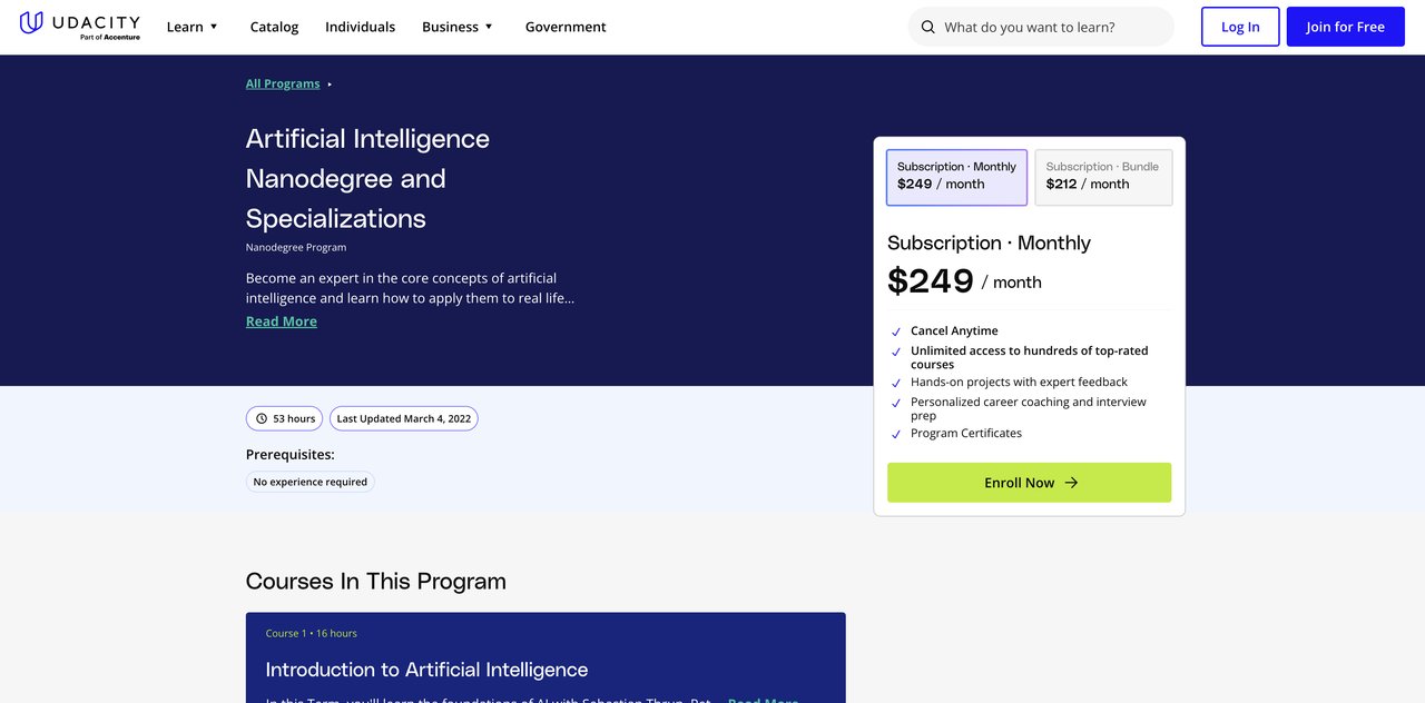 Artificial Intelligence Nanodegree