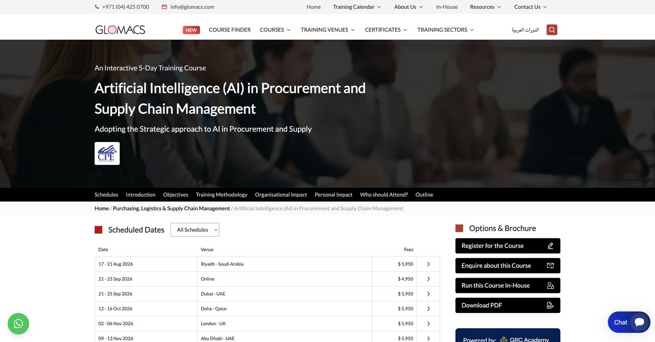 GLOMACS AI Procurement and Supply Chain