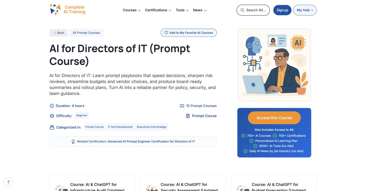AI for Directors of IT Prompt Course
