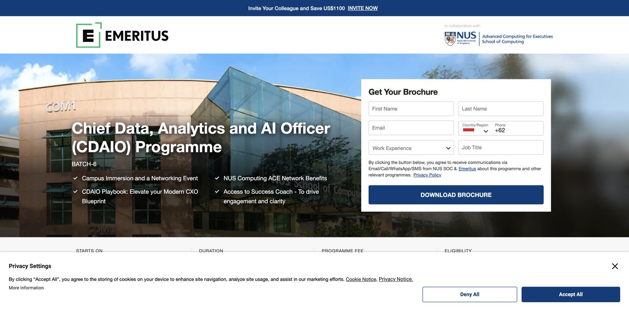 CDAIO Program by NUS