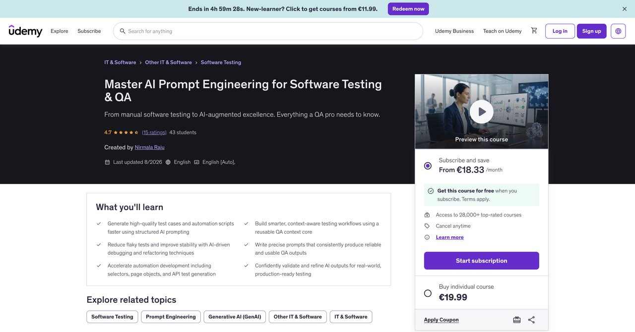 Master AI Prompt Engineering for Software Testing