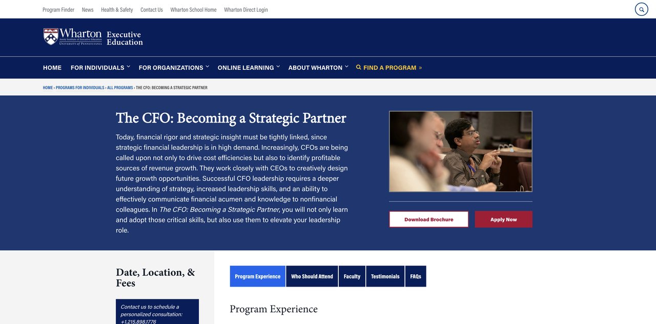 Wharton CFO Strategic Partner