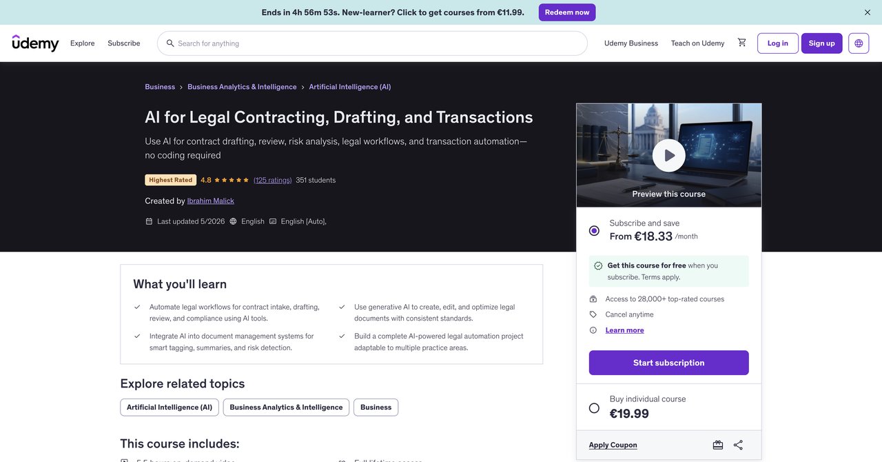 AI for Legal Contracting, Drafting, and Transactions