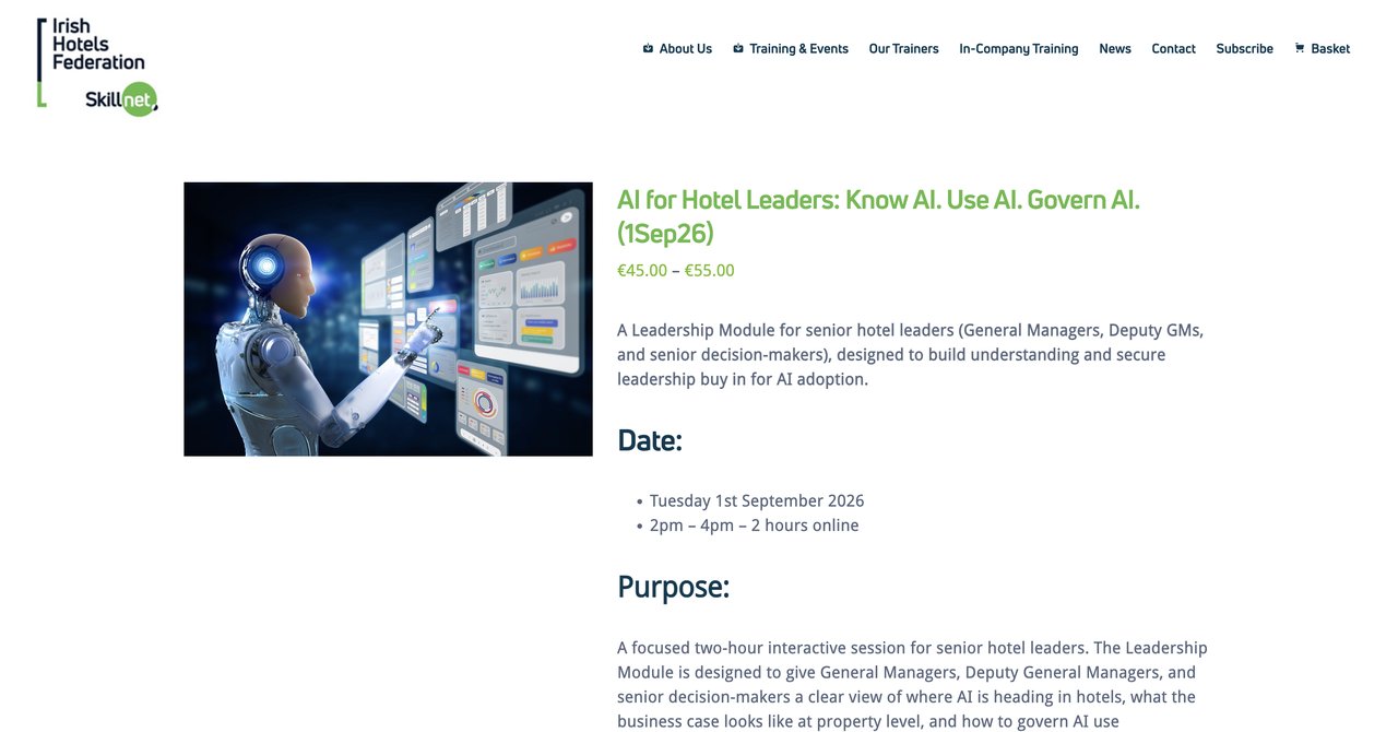 AI for Hotel Leaders by IHF Skillnet