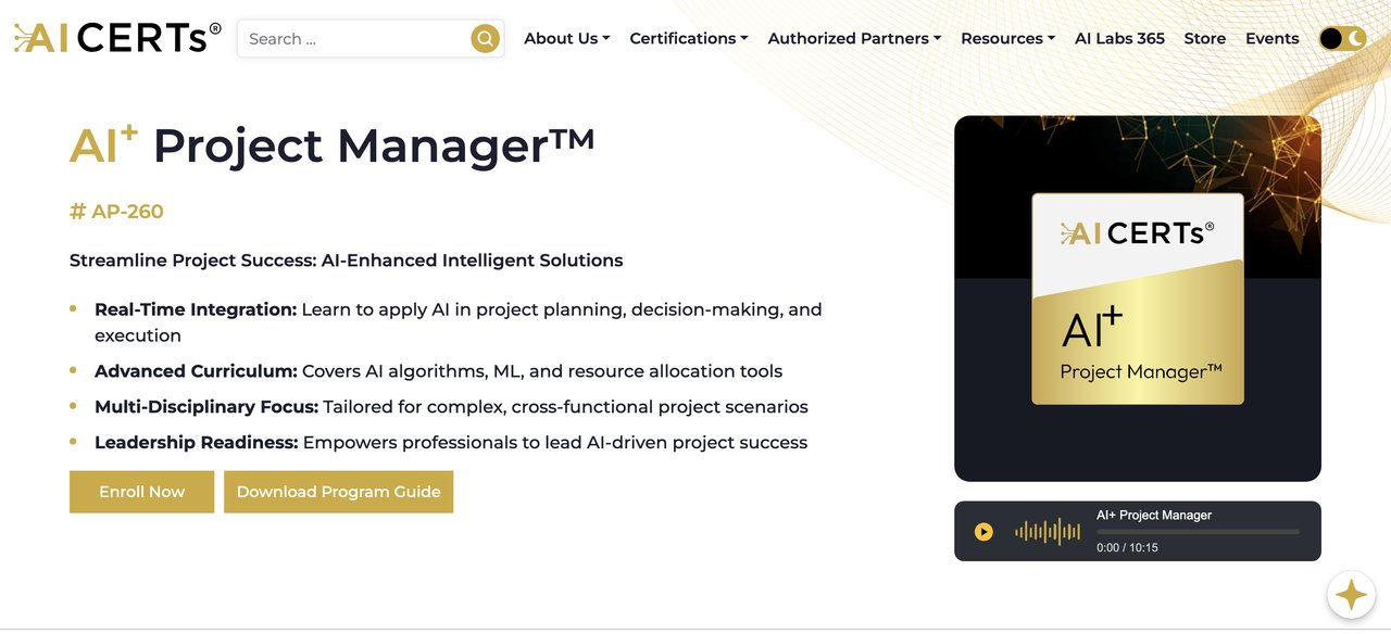 AI Project Manager Certification