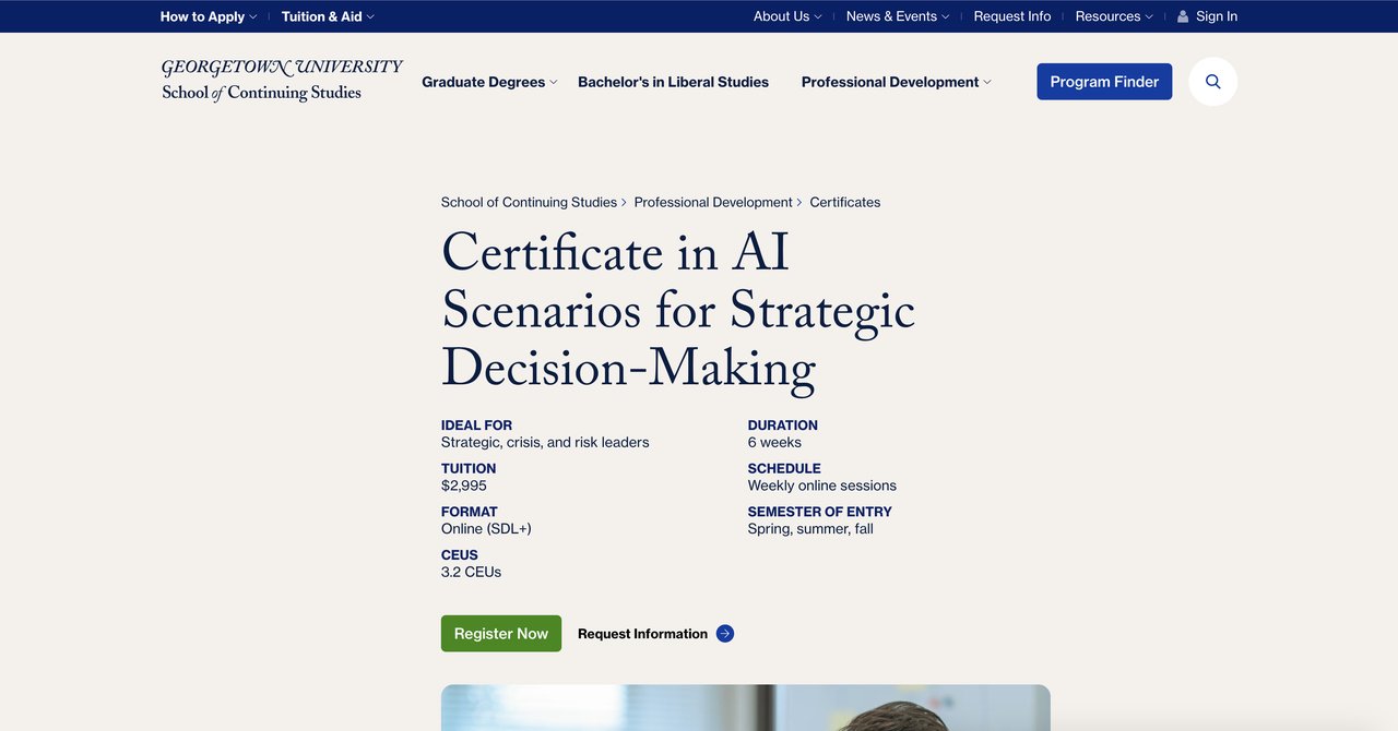 Georgetown AI Scenarios Certificate