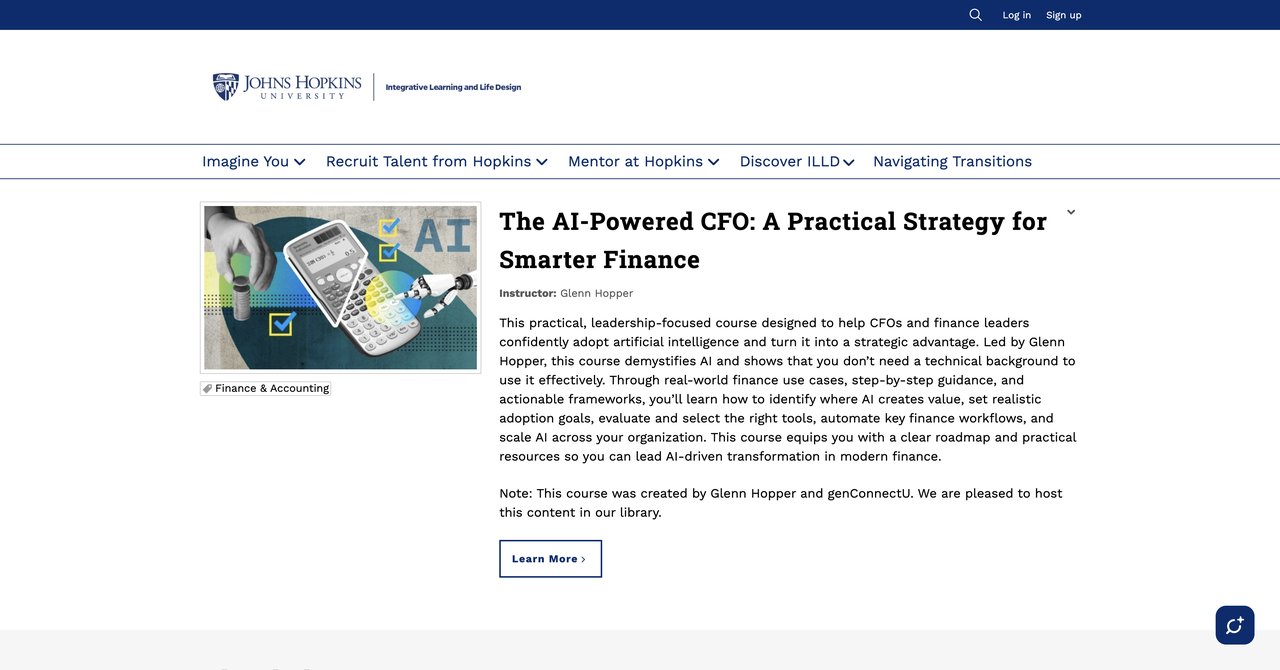 Johns Hopkins AI Powered CFO