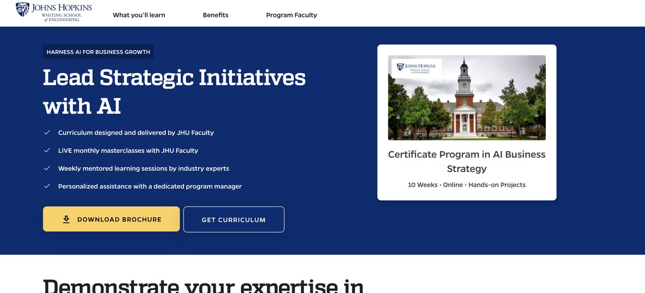 Certificate Program in AI Business Strategy