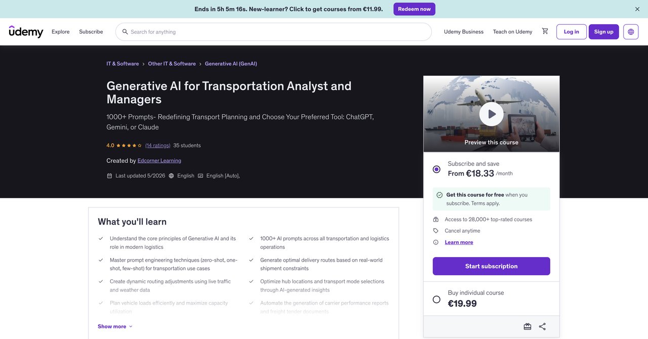 Generative AI for Transportation Analyst and Managers