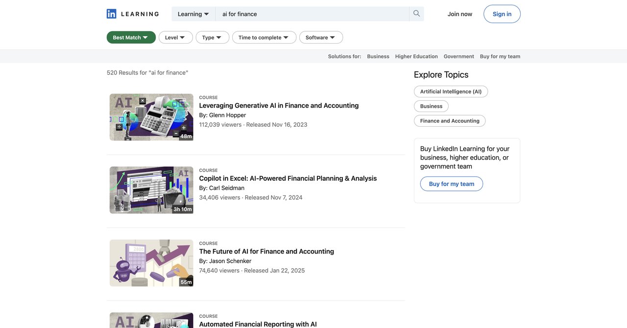 AI for Finance by LinkedIn Learning