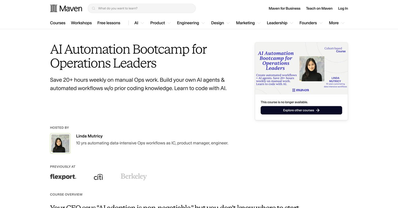 AI Automation Bootcamp for Operations Leaders