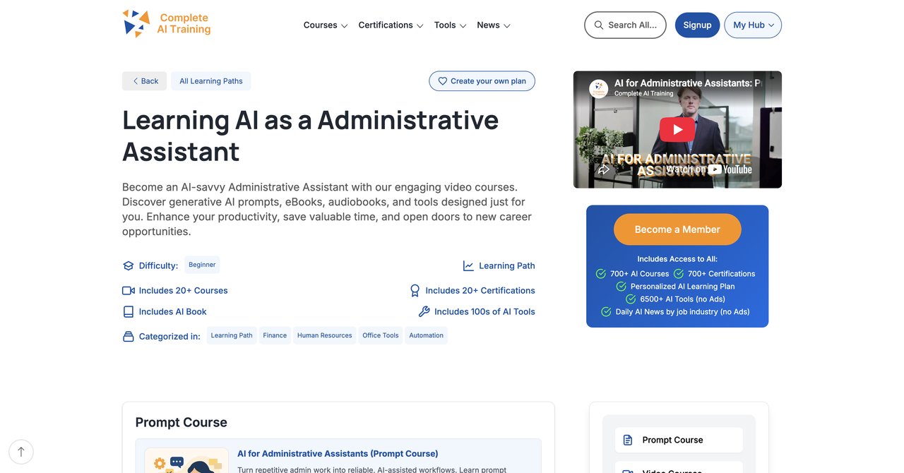 CompleteAI Training for Administrative Assistants