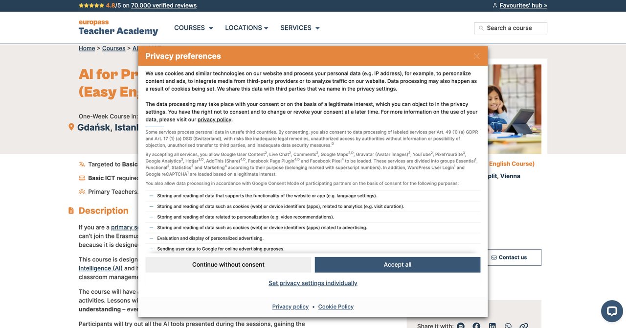 AI for Primary Schools Teacher Academy