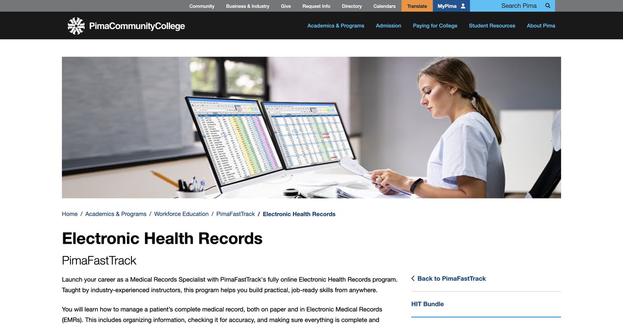 Electronic Health Records PimaFastTrack