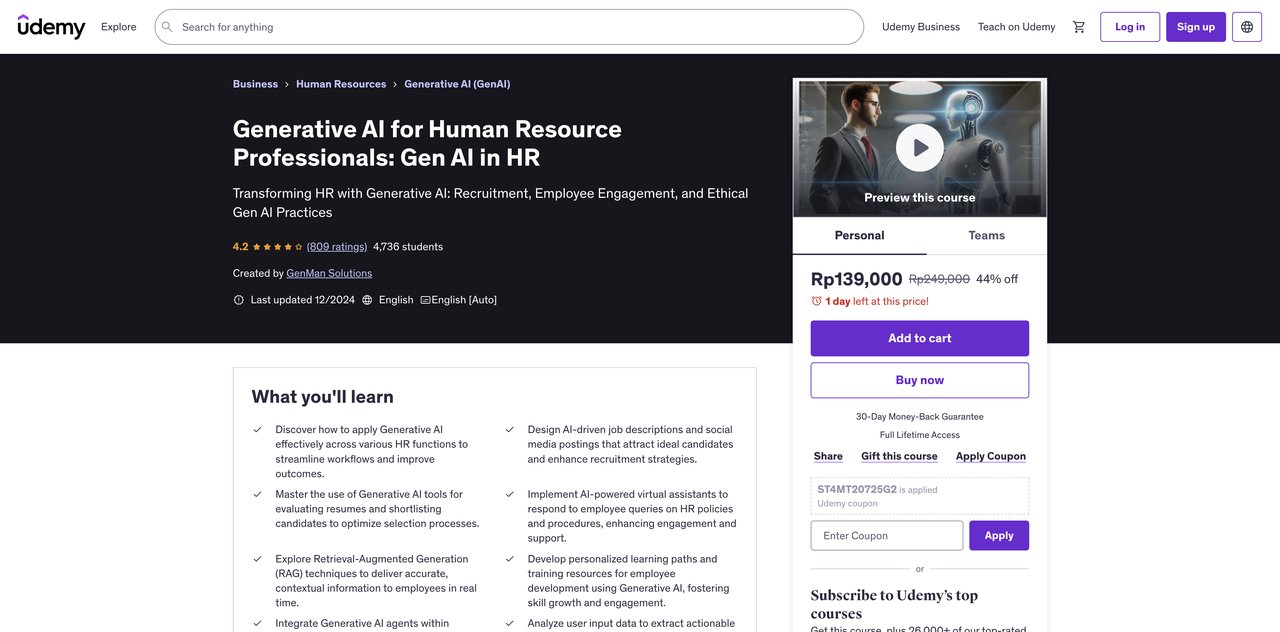 Generative AI for HR Professionals