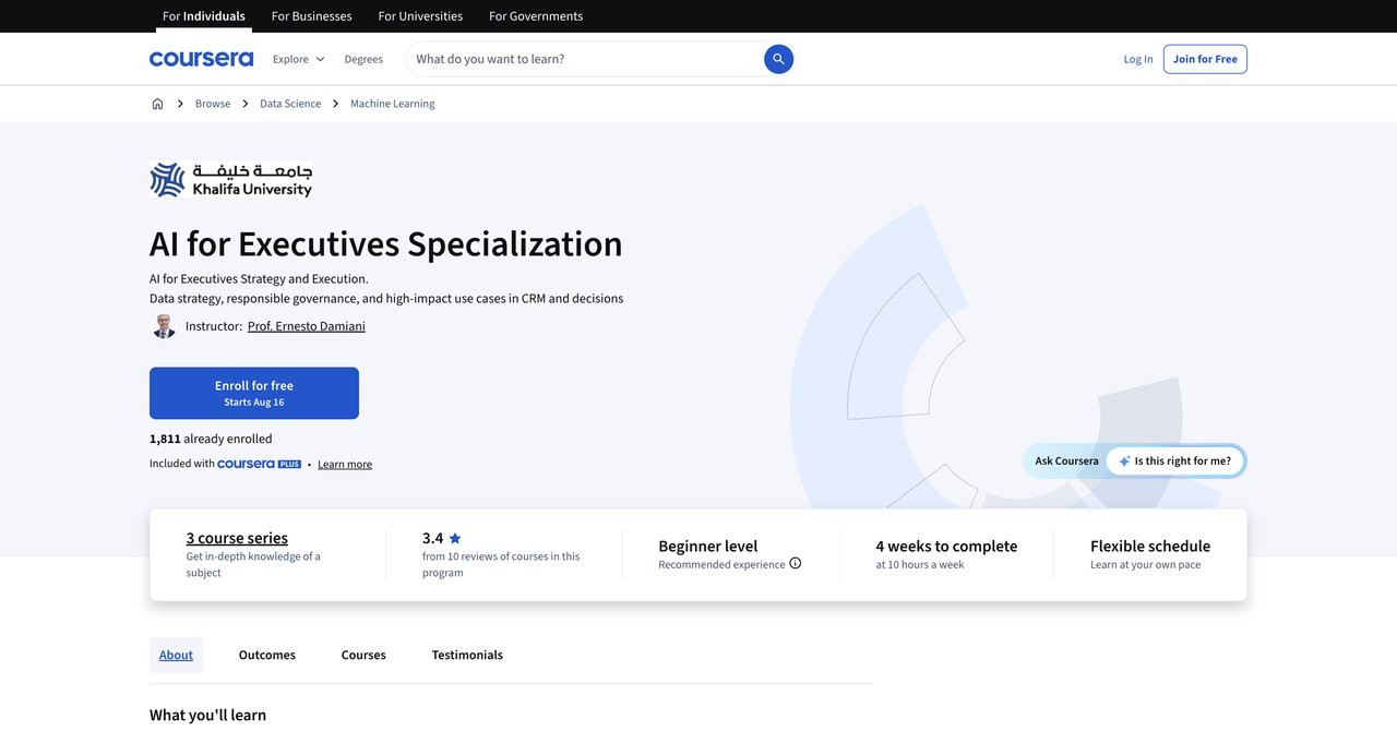 AI for Executives Coursera Vanderbilt Course