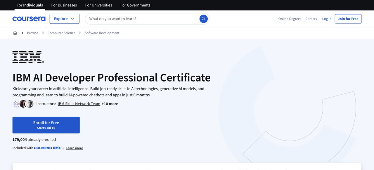 IBM AI Developer