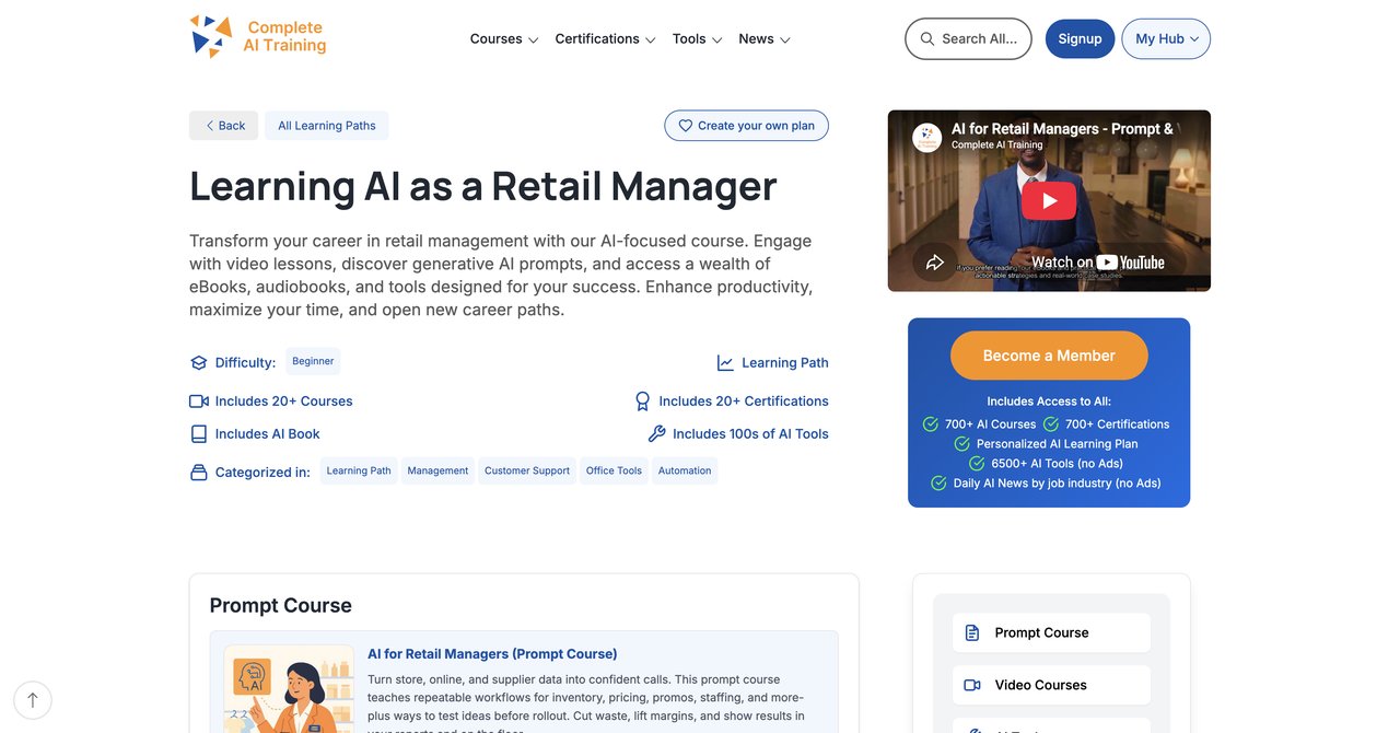 CompleteAI Training AI for Retail Managers course