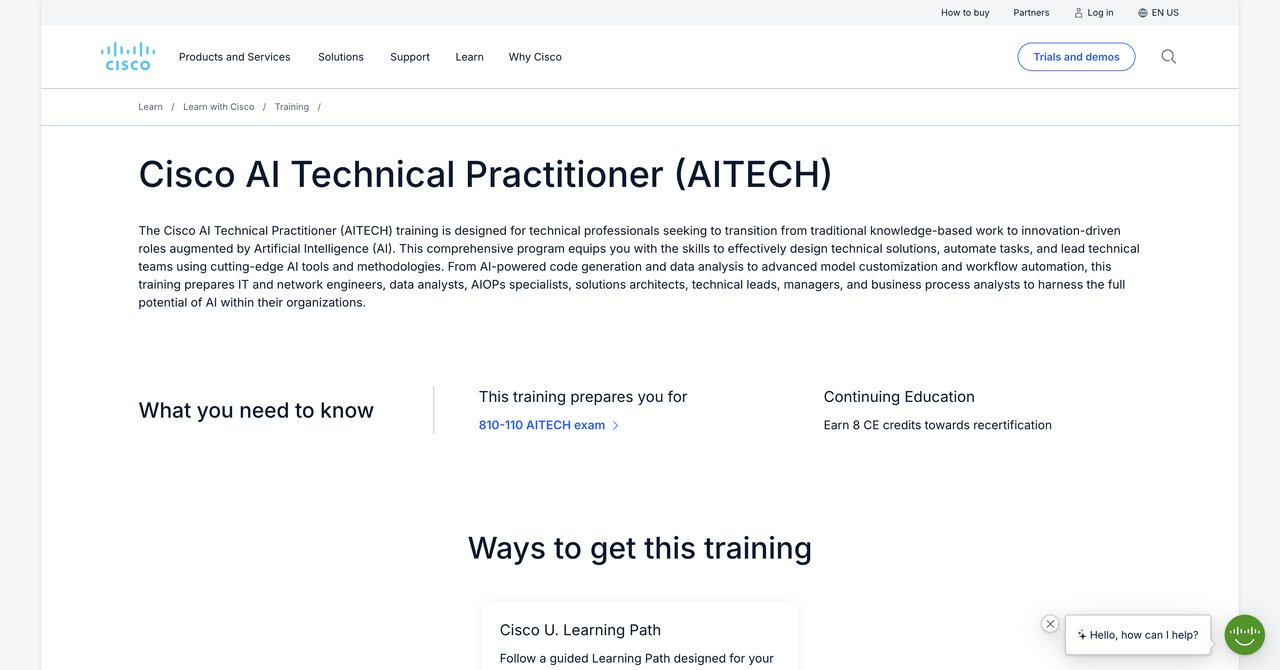 Cisco AI Technical Practitioner