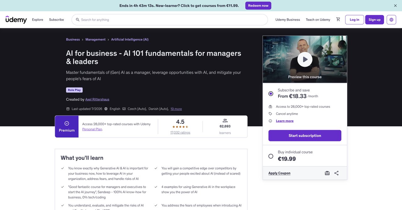 AI for business - AI 101 fundamentals