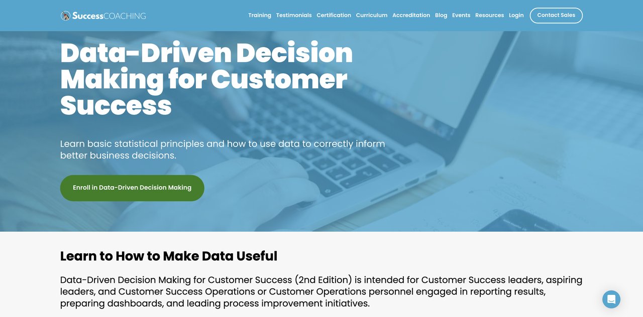Data-Driven Decision Making Training