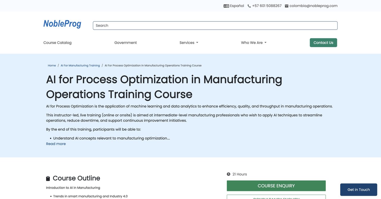 NobleProg Process Optimization Training