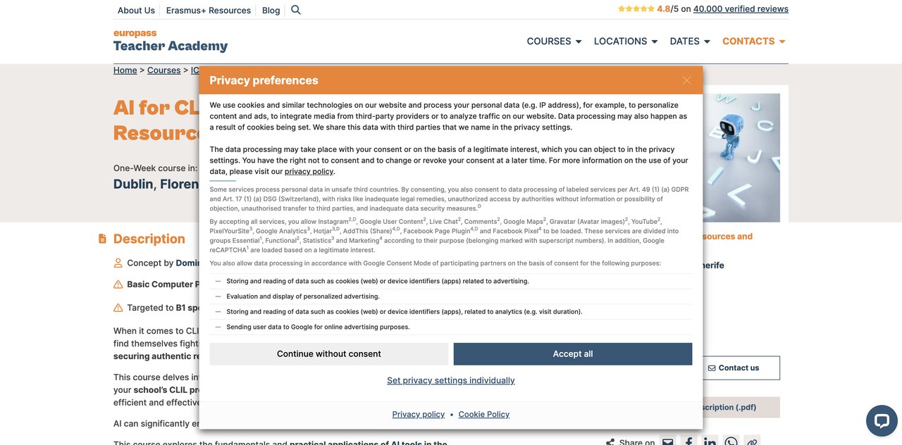 AI for CLIL