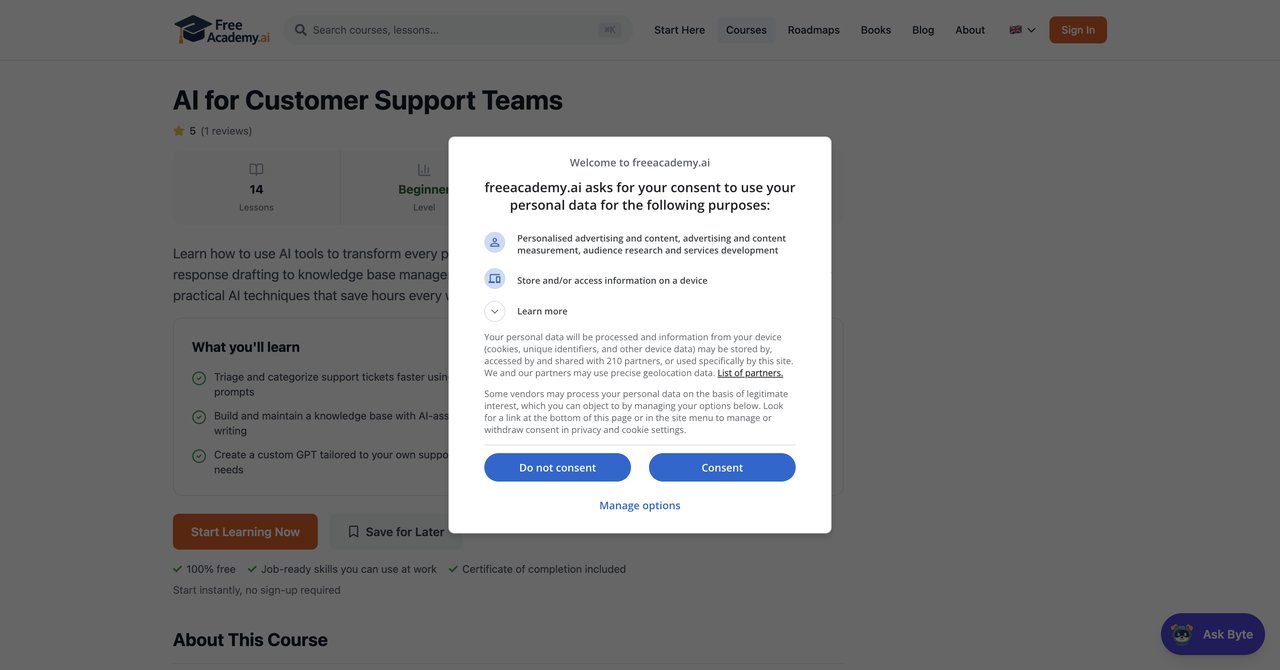FreeAcademy AI for Customer Support