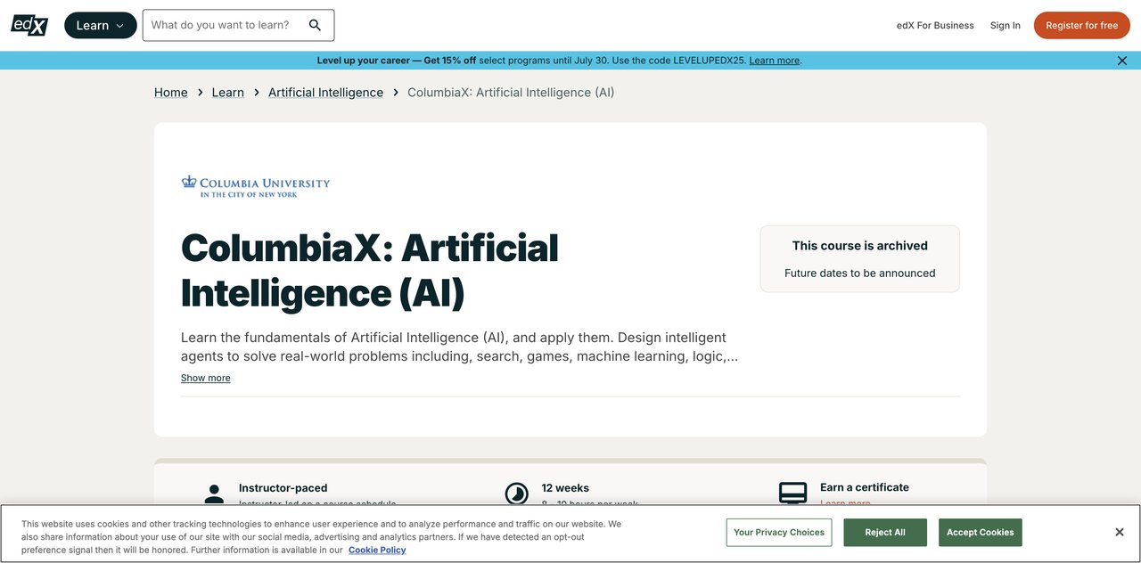 Artificial Intelligence (MIT OpenCourseWare)