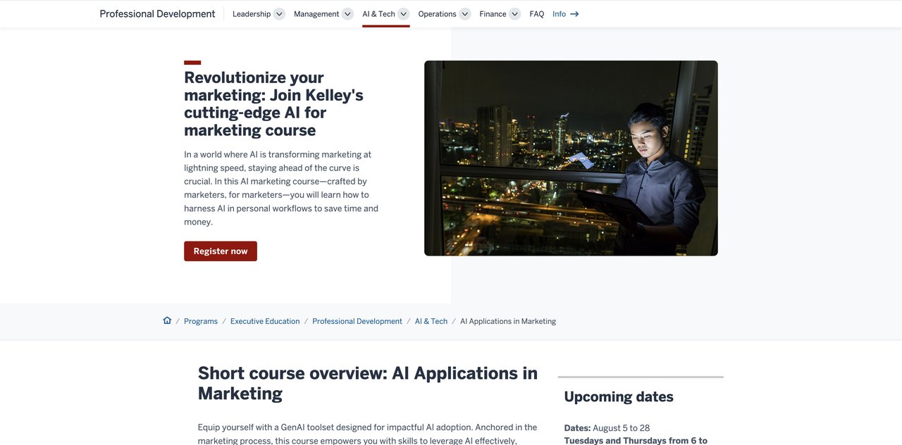 AI Applications in Marketing by Kelley School of Business