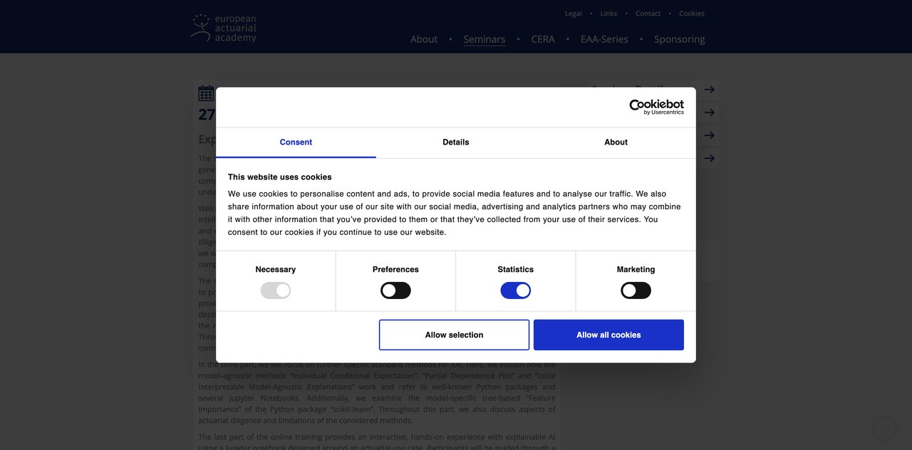 Explainable AI for Actuaries