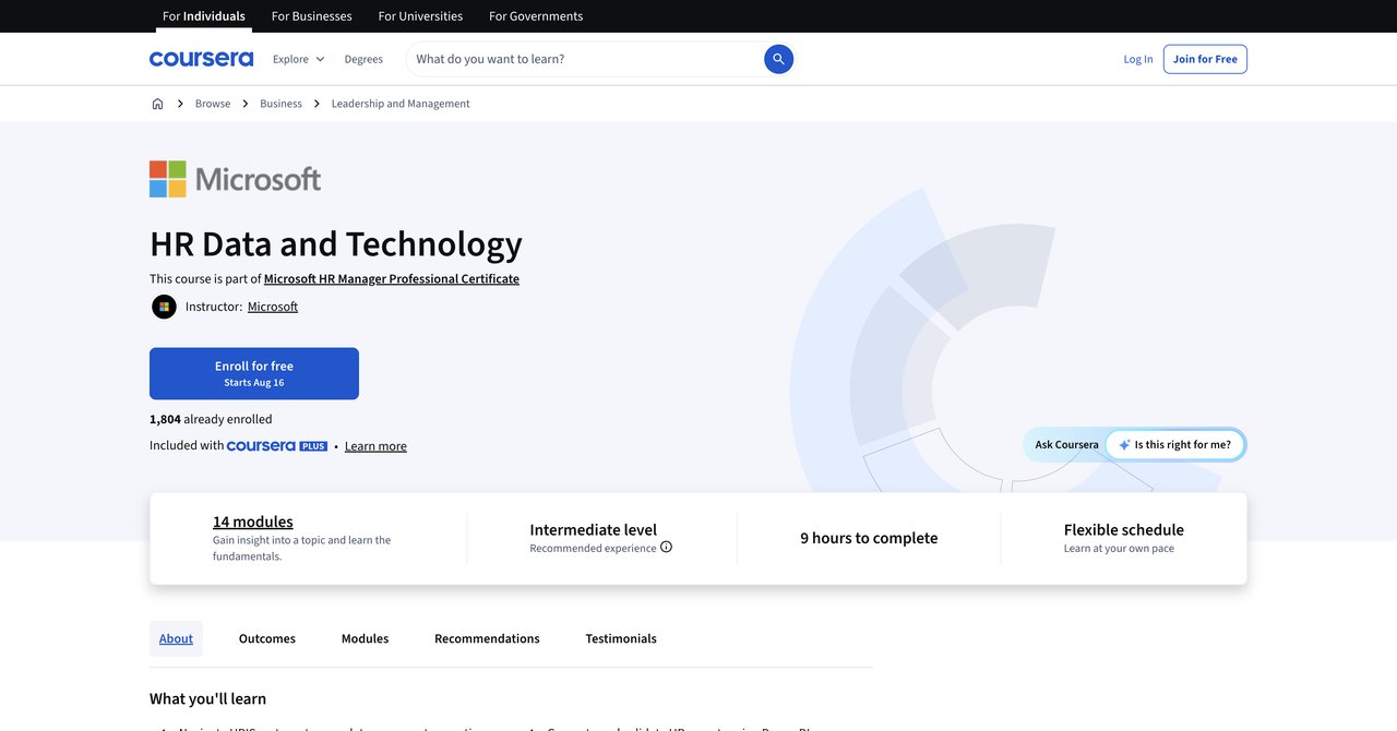 HR Data and Technology by Microsoft