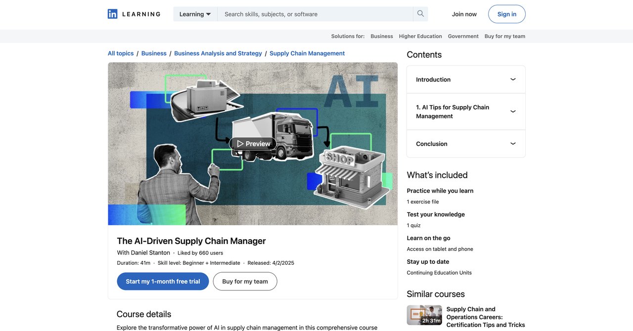 The AI-Driven Supply Chain Manager