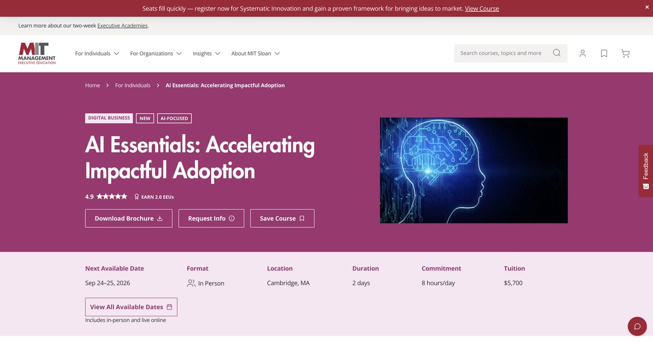 AI Essentials at MIT Sloan