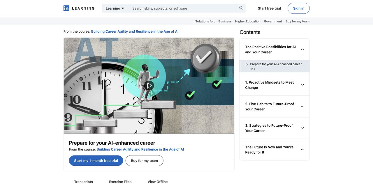 Building Career Agility and Resilience in the Age of AI