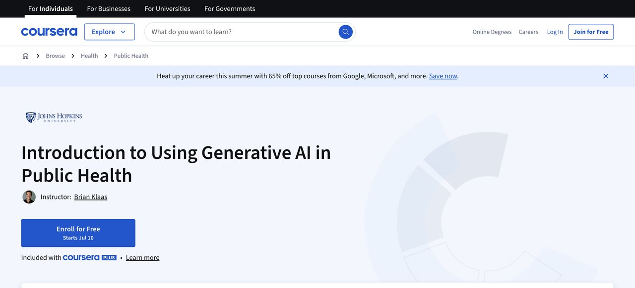 Introduction to Using Generative AI in Public Health
