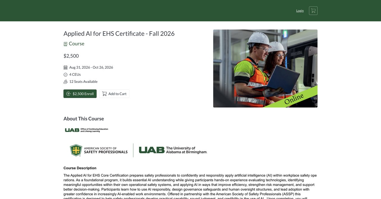 Applied AI for EHS Certificate