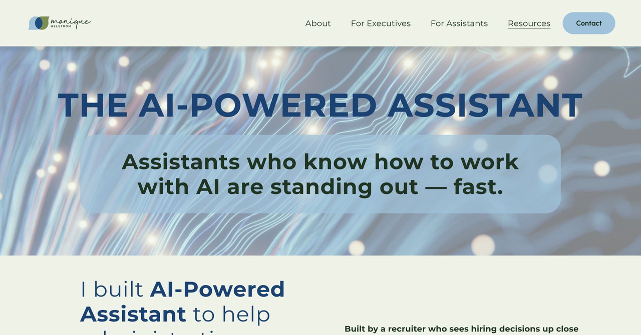 The Assistants' Guide to AI by Monique Helstrom