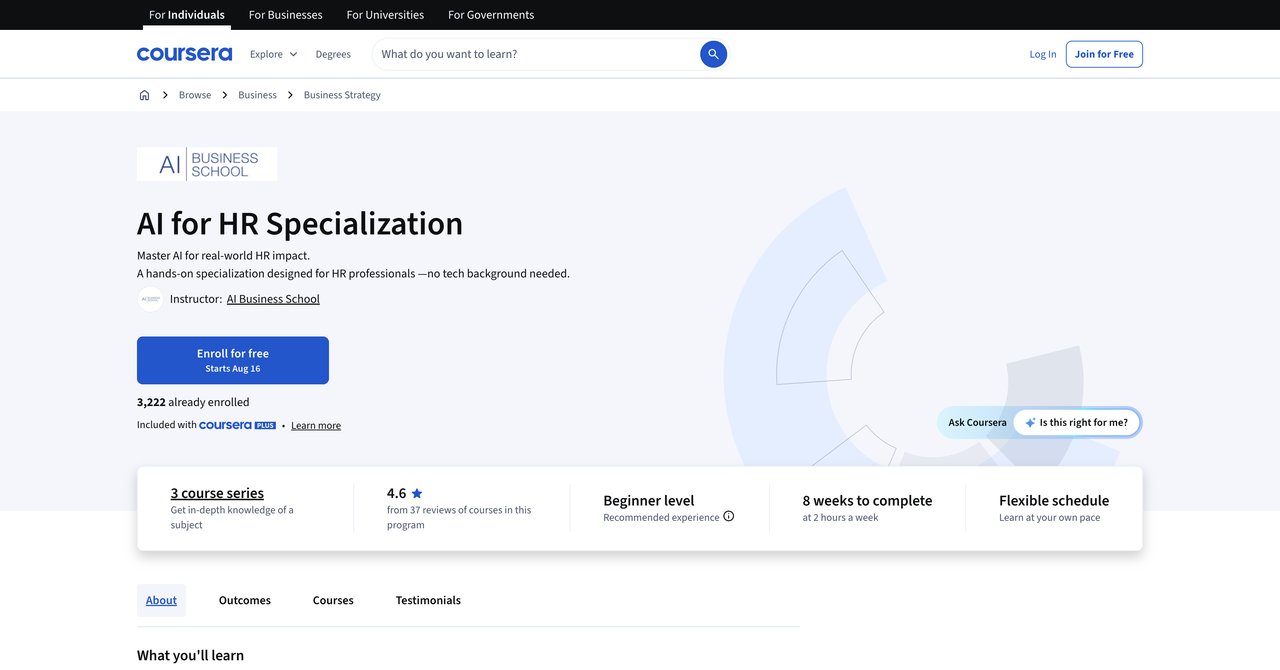 AI for HR by Coursera