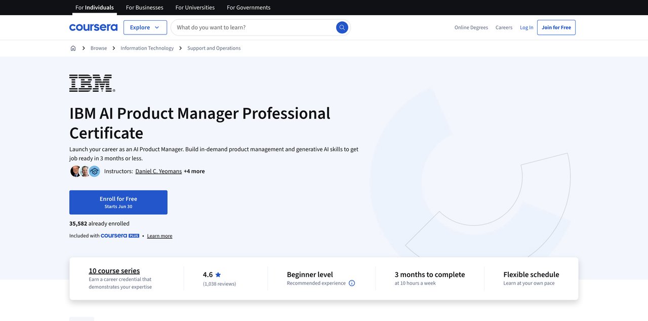 IBM AI Product Manager