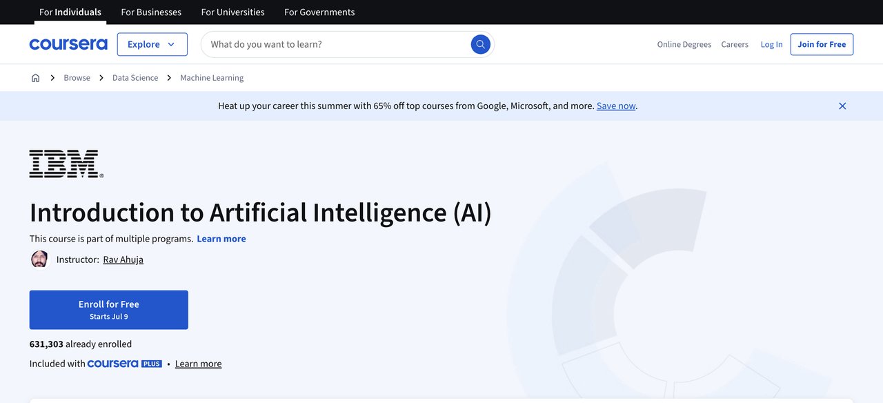 Introduction to Artificial Intelligence by IBM