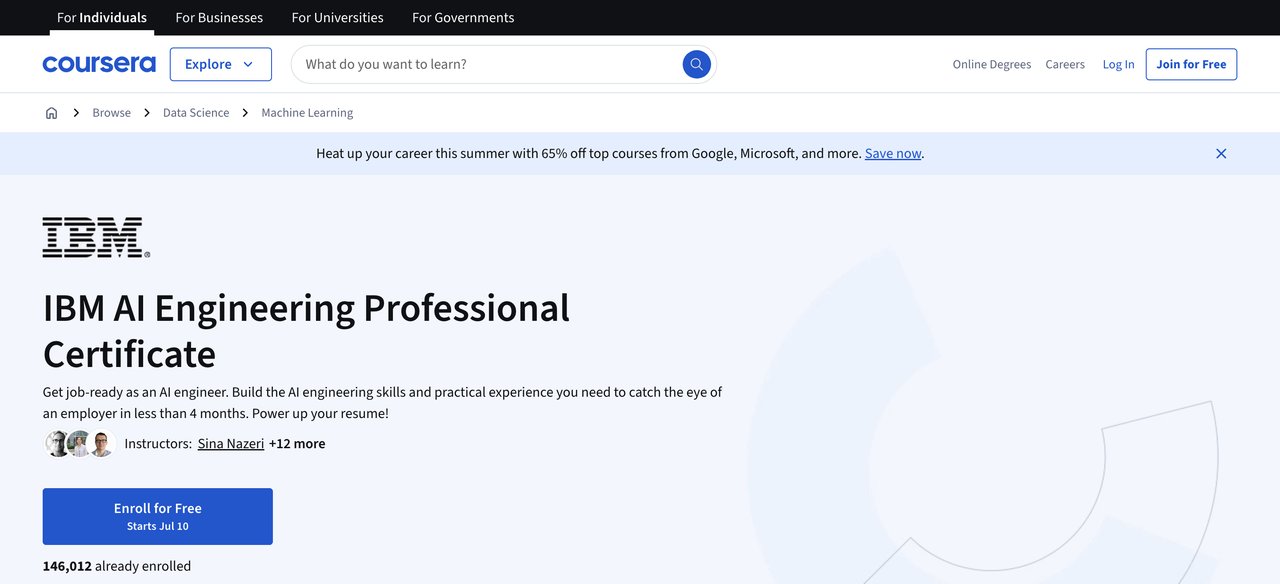 IBM AI Engineering Certificate
