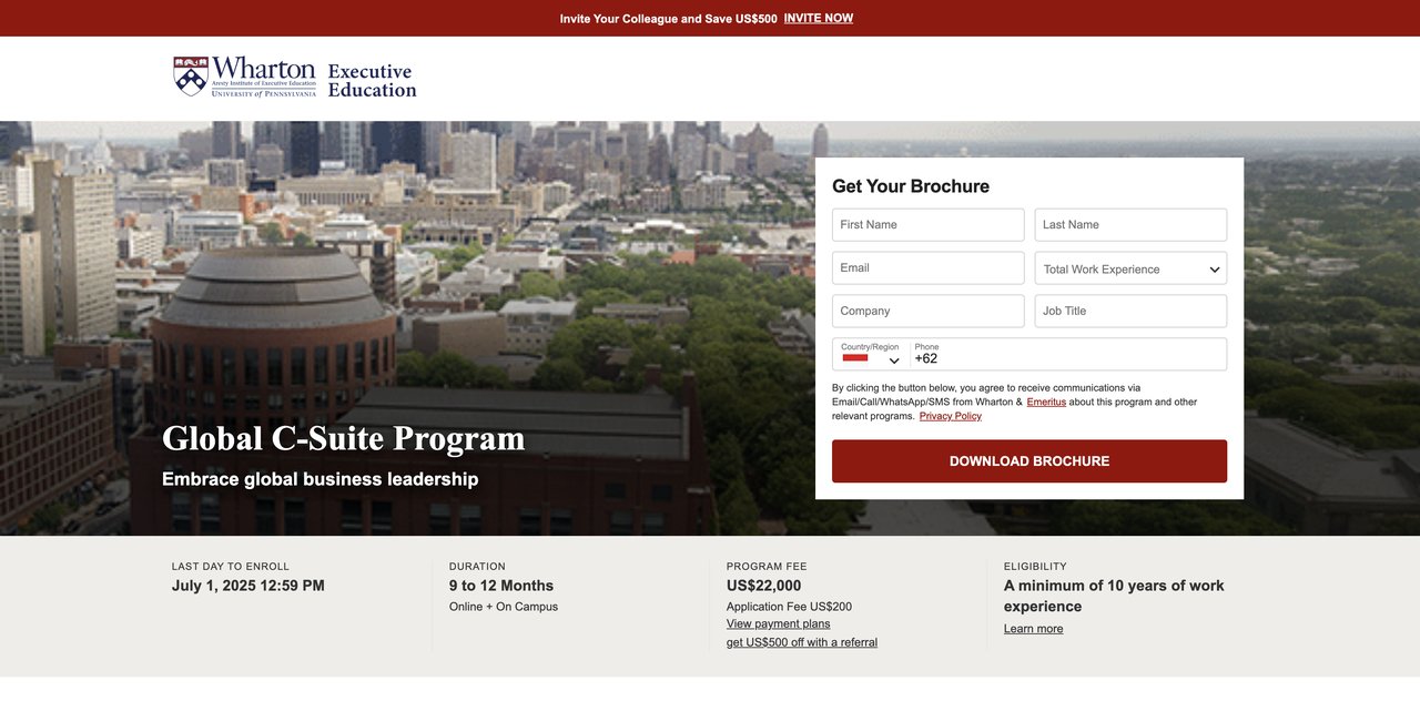 Global C-Suite Program (Wharton)