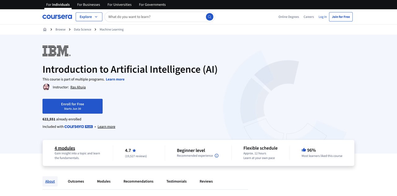 Introduction to Artificial Intelligence by IBM