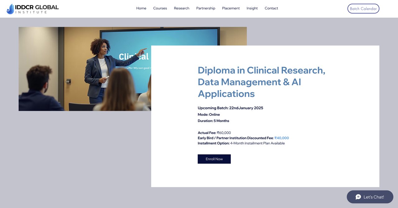 Diploma in Clinical Research, Data Management and AI Applications by IDDCR